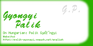 gyongyi palik business card